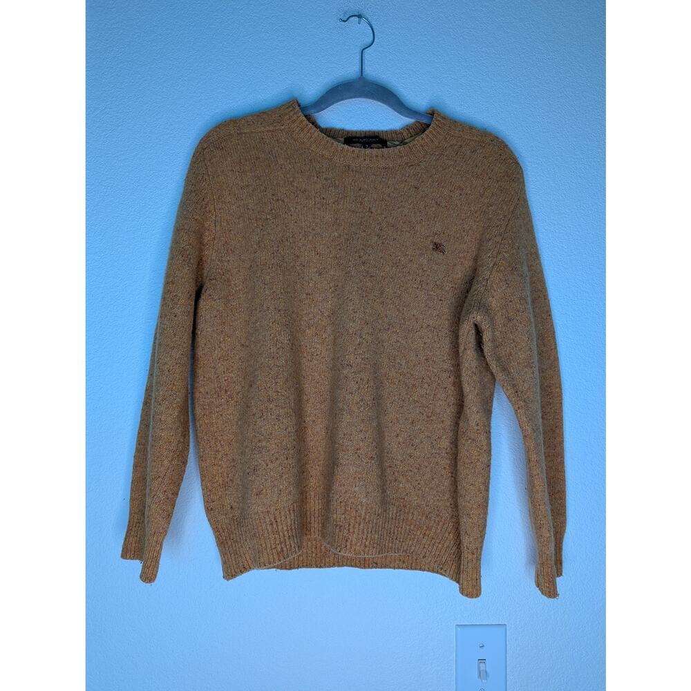 Burberry Women's Gold Knit Sweater 7 Luxury Designer Cozy Cottagecore Chic *READ
